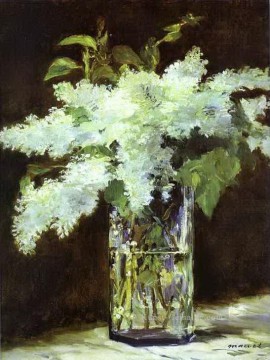  blumen - Flieder in einem Glas Eduard Manet impressionistische Blumen